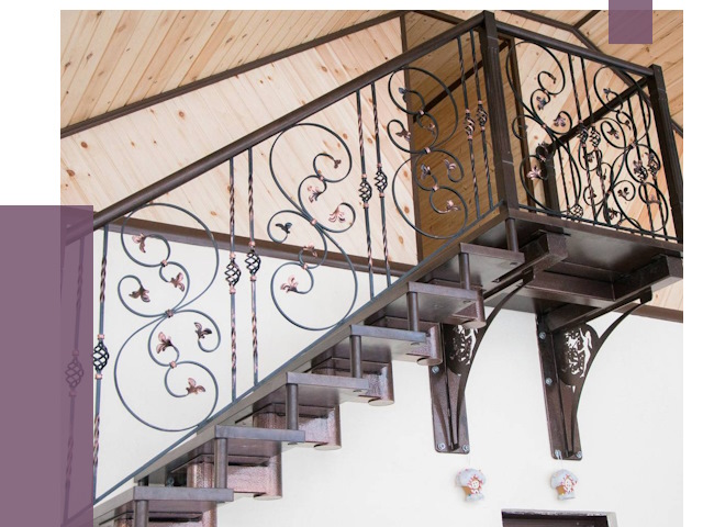 Кованые лестницы в Димитровграде от 80363 руб. под ключ