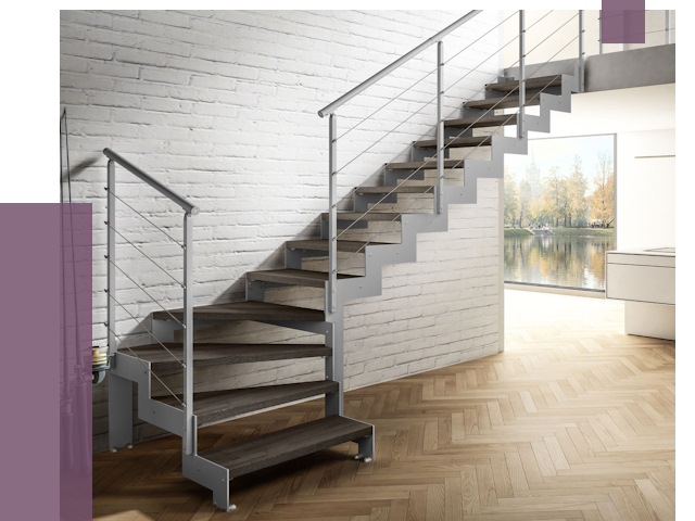 Г-образные лестницы под ключ в Димитровграде от 37348 руб. | ПРОЛЁТ-Дмт