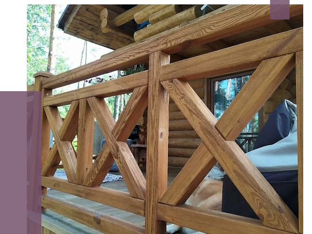 Деревянные перила под ключ в Димитровграде от 7727 руб. 