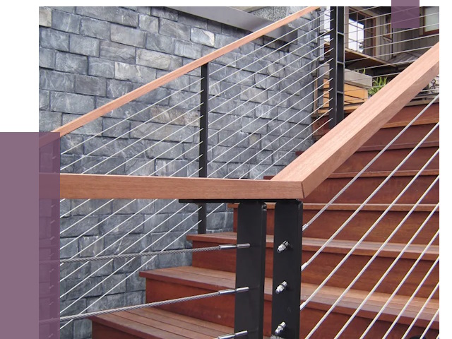 Тросовые перила под ключ в Димитровграде от 7830 руб.