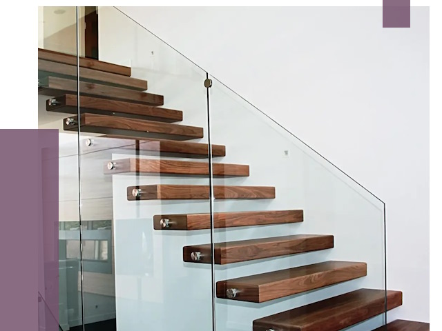 Стеклянные перила для лестницы в Димитровграде от 14939 руб.