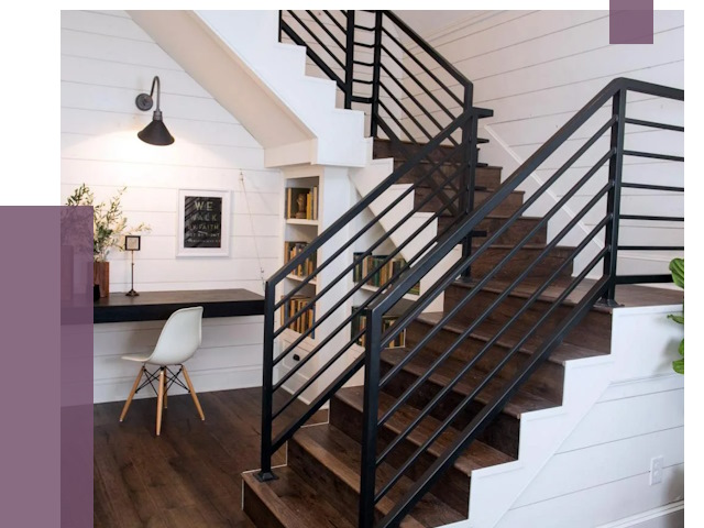 Перила для лестницы в доме в Димитровграде от 7470 руб. — ПРОЛЁТ-Дмт