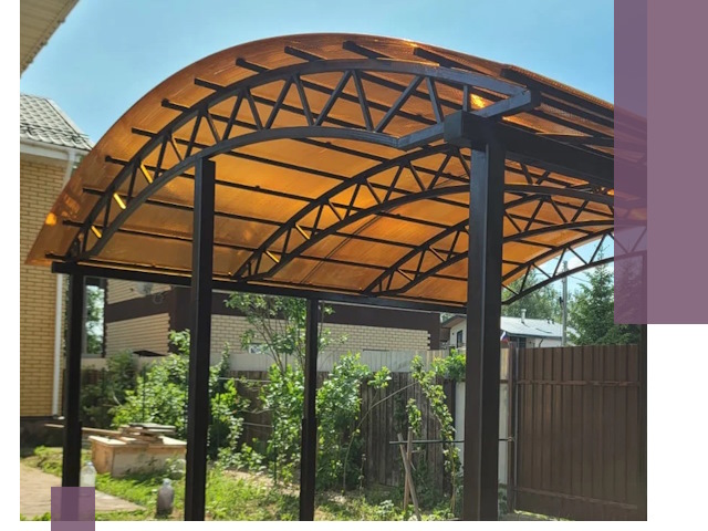 Изготовление навесов под ключ в Димитровграде из качественных материалов