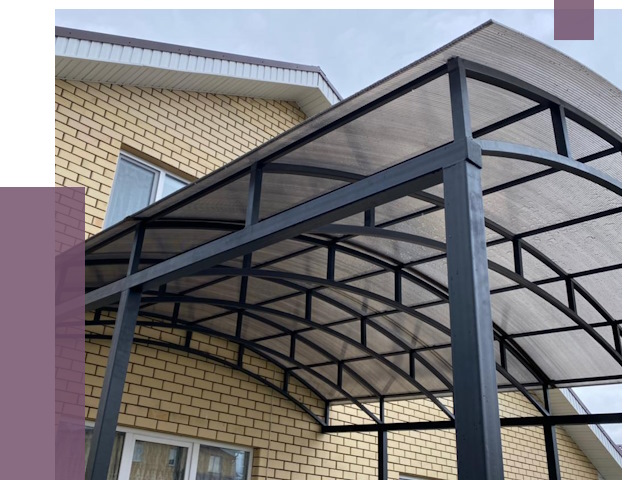 Монтаж козырьков в Димитровграде от 11591 руб. | ПРОЛЁТ-Дмт