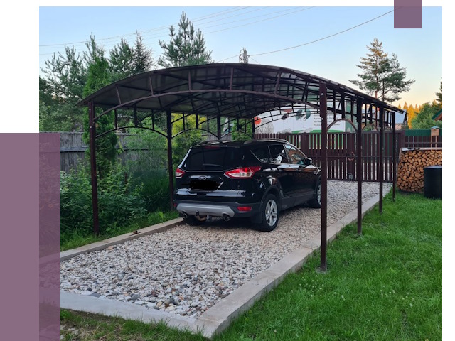 Навесы для автомобиля в Димитровграде от 13239 руб.  | ПРОЛЁТ-Дмт