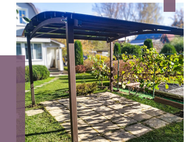 Навесы для дачи в Димитровграде от 12827 руб. под ключ — ПРОЛЁТ-Дмт