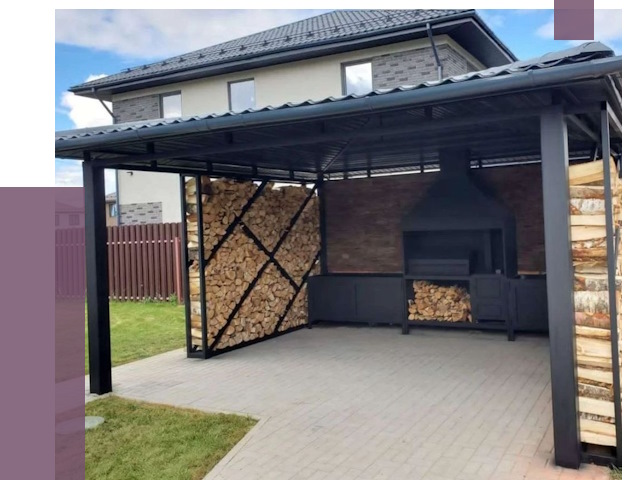 Навесы для барбекю в Димитровграде от 12827 руб. под ключ | ПРОЛЁТ-Дмт