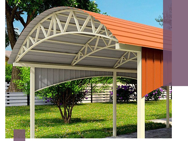 Навесы из профнастила под ключ в Димитровграде — установка и монтаж