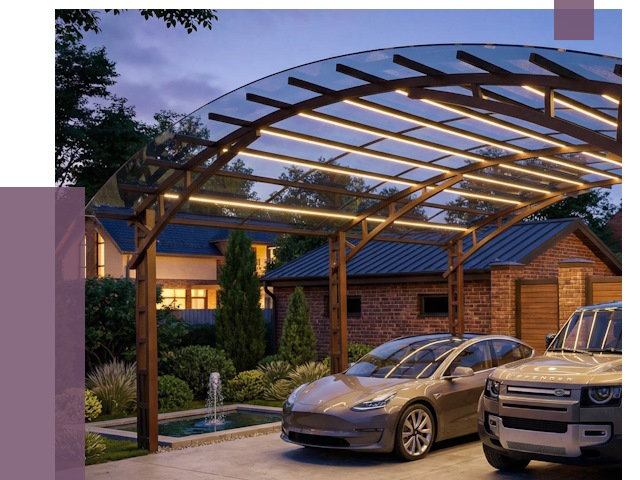 Металлические навесы в Димитровграде от 12776 руб. под ключ — ПРОЛЁТ-Дмт