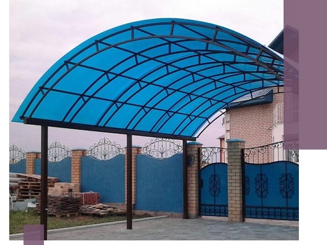 Арочные навесы под ключ в Димитровграде — изготовление и монтаж