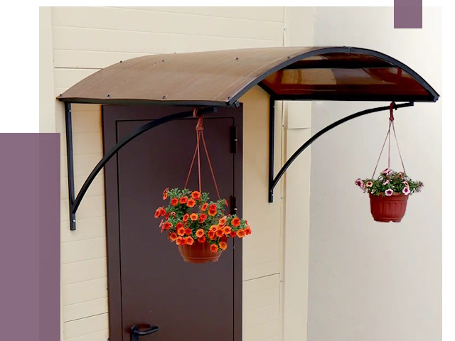 Козырьки над входом в Димитровграде от 14939 руб.  | ПРОЛЁТ-Дмт