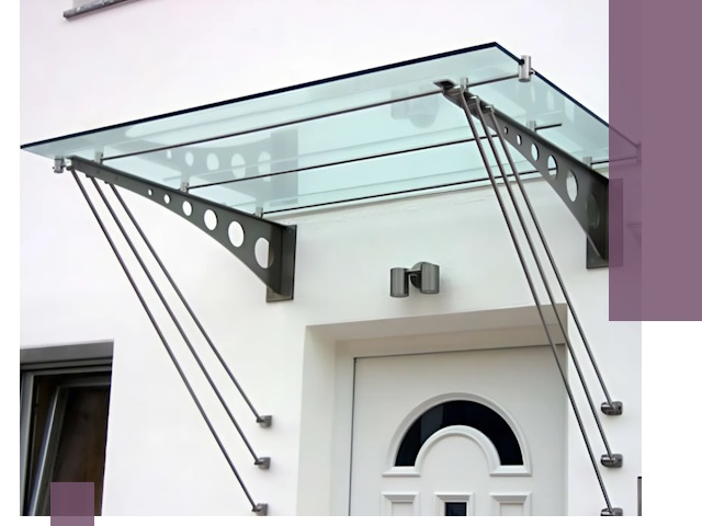 Козырьки над входом под ключ в Димитровграде — изготовление и монтаж