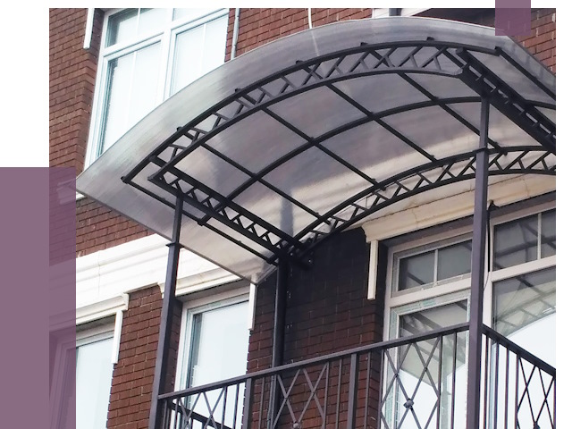 Козырьки над балконом в Димитровграде от 8706 руб.  | ПРОЛЁТ-Дмт