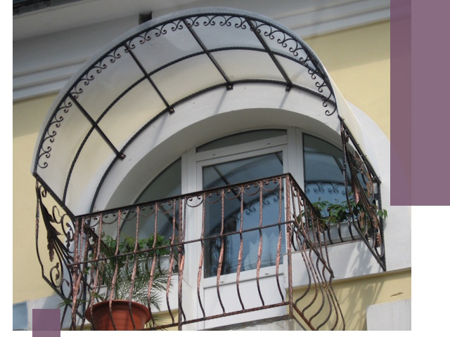 Козырьки над балконом в Димитровграде — изготовление и монтаж