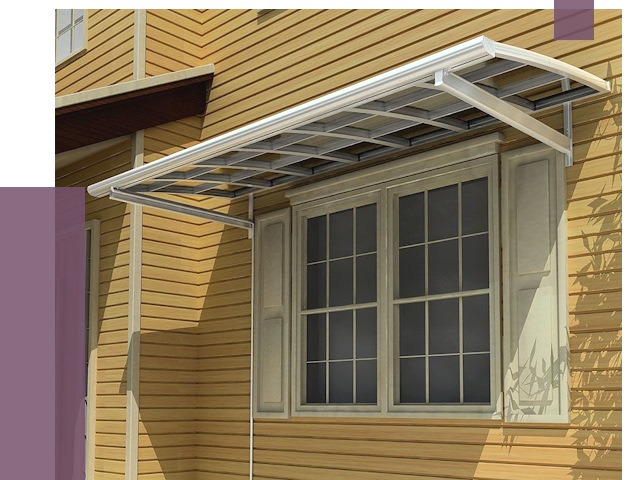 Козырьки над окнами в Димитровграде от 7676 руб. — монтаж, покупки | ПРОЛЁТ-Дмт