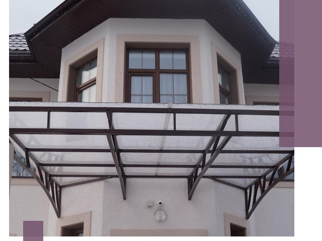 Козырьки из поликарбоната под ключ в Димитровграде