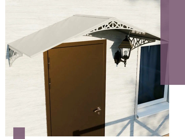 Металлические козырьки на входы и террасы в Димитровграде